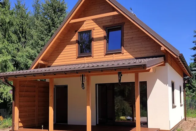 Projekt domu drewnianego — Dom Zwierzewo, elewacja